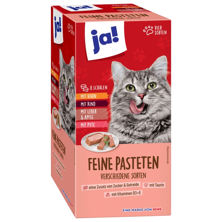 ja! Feine Paté-Mahlzeit 8x100g